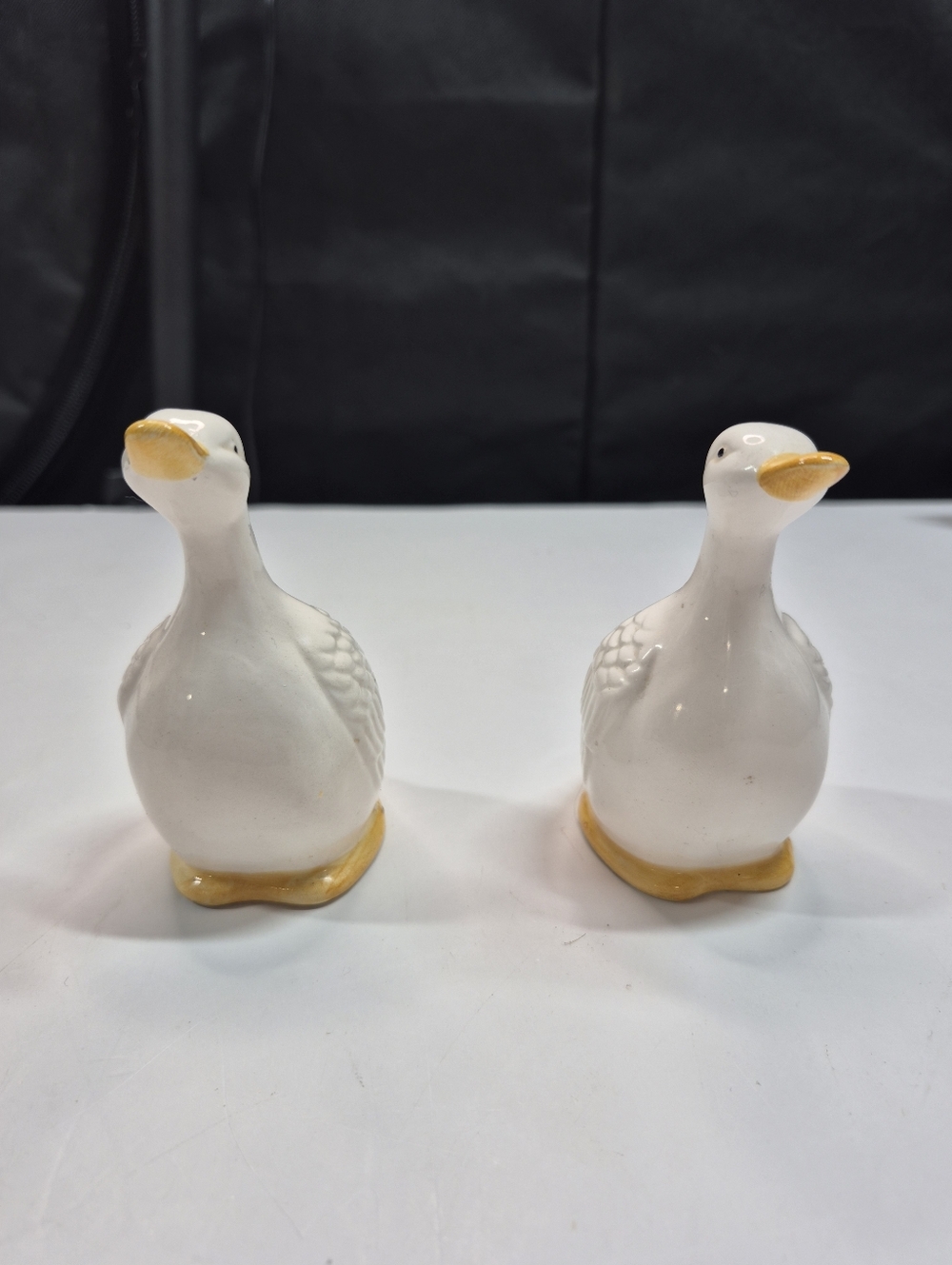 Vintage White Geese Salt And Pepper Shakers